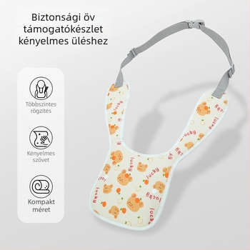 Gyerekeknek való autóöv-szabályozó, rajzfilmszerű design, 81 g, poliészter szál, BearCouple, testreszabás elérhető