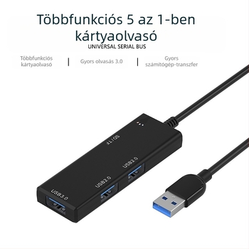 USB Type-C dokkoló hub, 4-portos USB 3.0 bővítő, 5Gbps, külső tápellátás nélkül