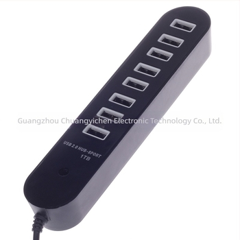 8-portos USB 2.0 hub, 2108C modell, USB 2.0 interfész, 480 Mbps, külső tápegység nélkül