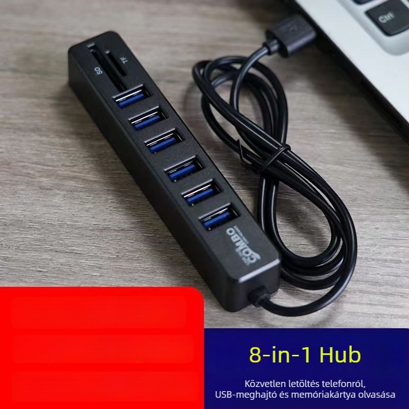 SCL-2077 USB 2.0 6-portos hub, USB-n keresztüli tápellátás (külső tápegység nélkül)