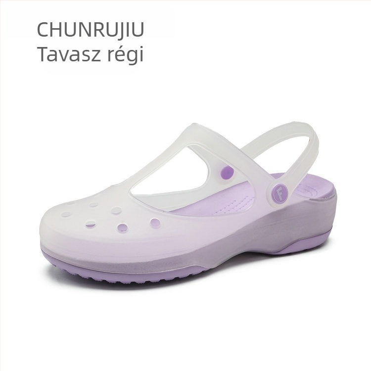 Női Mary Jane lyukakkal – jelly szandálok, EVA talppal, TPU felsőrésszel, csúszásmentes, szagtalan, környezetbarát