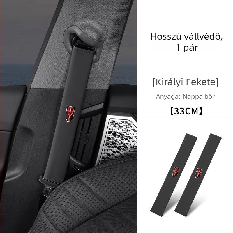 Bőr autóbiztonsági öv vállpárná – védőfedél és belső kiegészítő