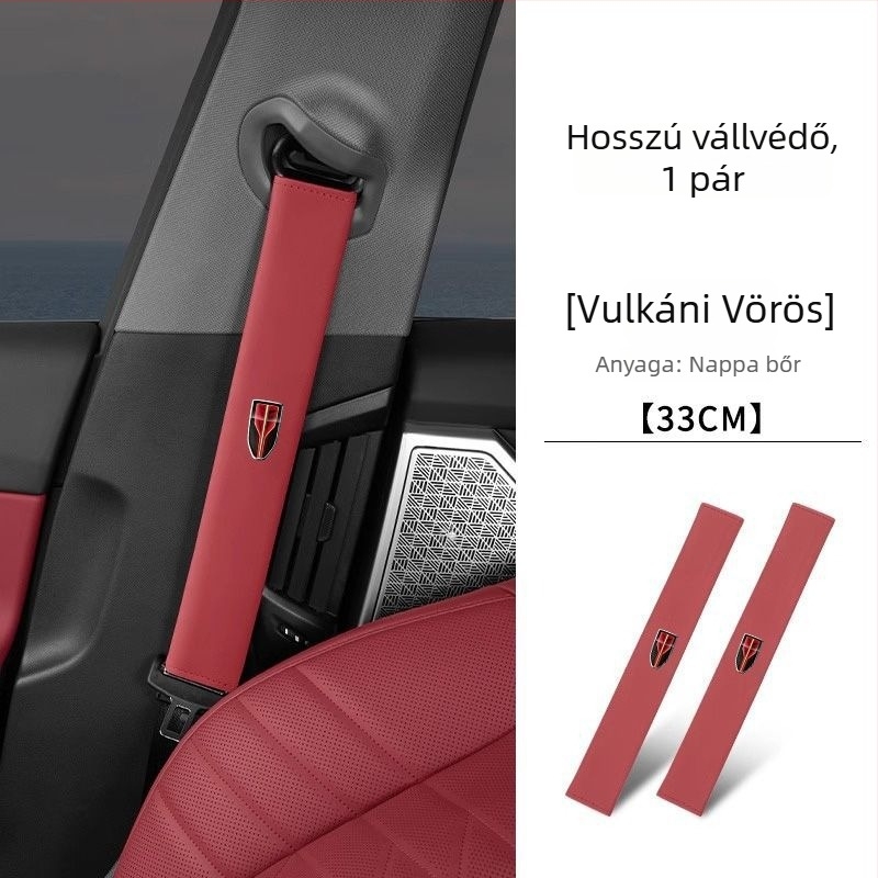 Bőr autóbiztonsági öv vállpárná – védőfedél és belső kiegészítő