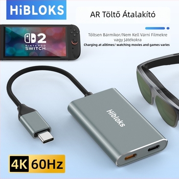 Hibioks Töltőmodul AR Okos Szemüvegekhez és Switchhez – Dokkolóállomás telefon töltéséhez AR-kapcsolat közben