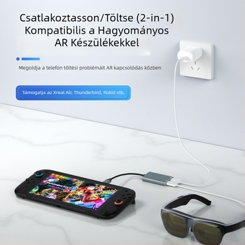 Hibioks Töltőmodul AR Okos Szemüvegekhez és Switchhez – Dokkolóállomás telefon töltéséhez AR-kapcsolat közben