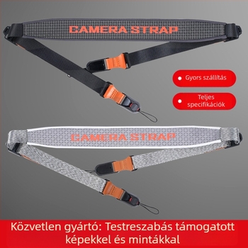 Kamera vállpánt gyorskioldóval, állítható, nyomáscsökkentő PU bőrrel, hordozható