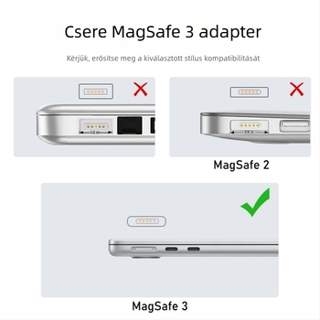 Type-C női csatlakozó MagSafe 3 adapter – 100W PD, MagSafe 3 kompatibilis, OEM