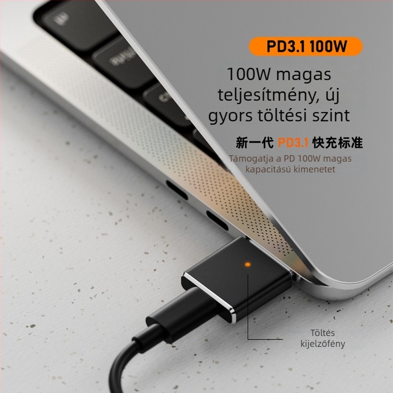 Type-C női csatlakozó MagSafe 3 adapter – 100W PD, MagSafe 3 kompatibilis, OEM