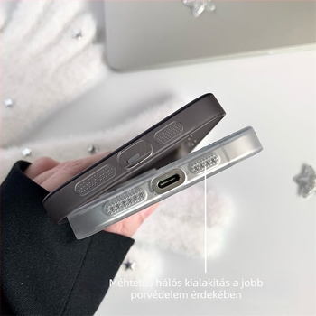 iPhone tok hullámos mintával, PC anyagból, mágneses, ultra vékony, ütésálló