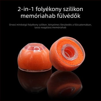 Neutral két az egyben folyékony szilikon memóriahabos füldugó fülhallgatókhoz, tároló dobozzal
