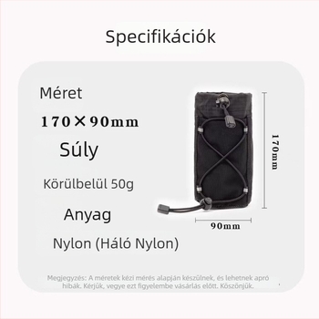 Személyre szabott kültéri utazási vízpalack-táska dupla vállpánttal, összecsukható, Oxford anyag, párnázás nélküli, sportöv táska