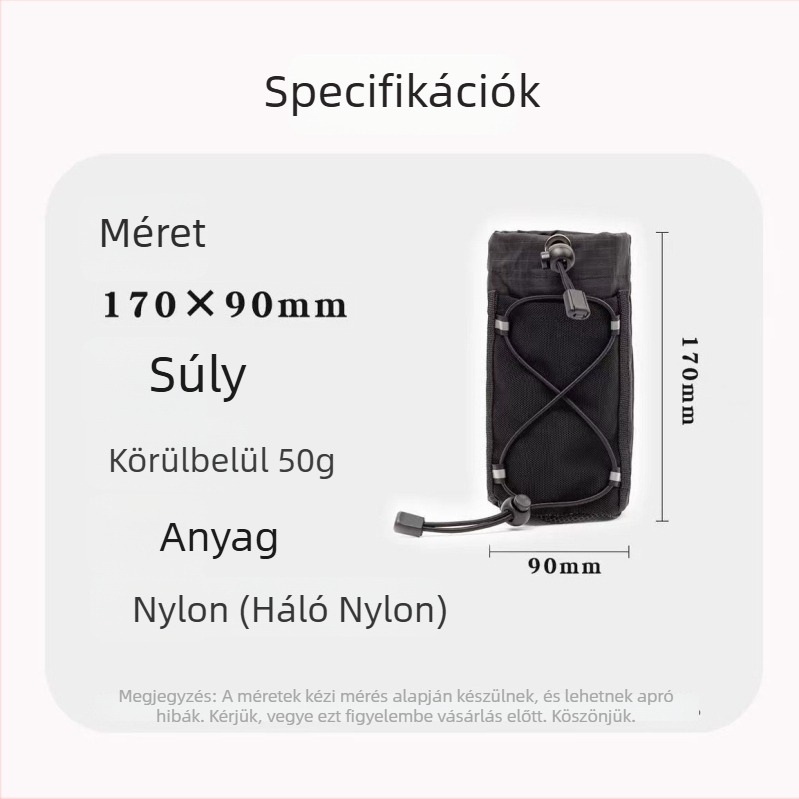 Személyre szabott kültéri utazási vízpalack-táska dupla vállpánttal, összecsukható, Oxford anyag, párnázás nélküli, sportöv táska