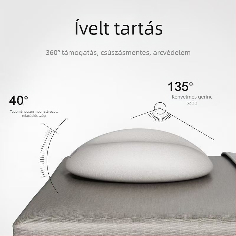 U alakú szépségszalon párna memóriahabos töltettel, Crystal Velvet huzat, könnyű, 0,5 kg alatt, alkalmas gyerekeknek és felnőtteknek