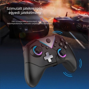 Cm617 Bluetooth játékkontroller Nintendo Switch Pro-hoz – Type-C, Vibráció, kompatibil PC-vel, tablettel, Apple és Android eszközökkel, Switch