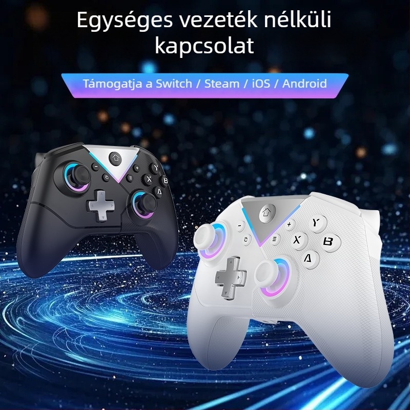 Cm617 Bluetooth játékkontroller Nintendo Switch Pro-hoz – Type-C, Vibráció, kompatibil PC-vel, tablettel, Apple és Android eszközökkel, Switch