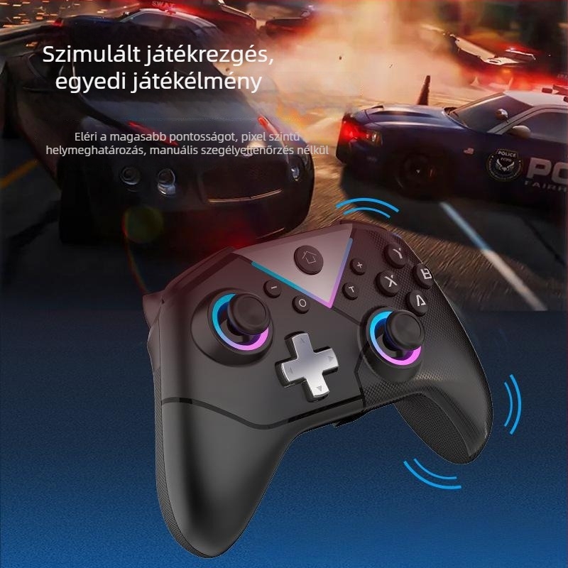Cm617 Bluetooth játékkontroller Nintendo Switch Pro-hoz – Type-C, Vibráció, kompatibil PC-vel, tablettel, Apple és Android eszközökkel, Switch
