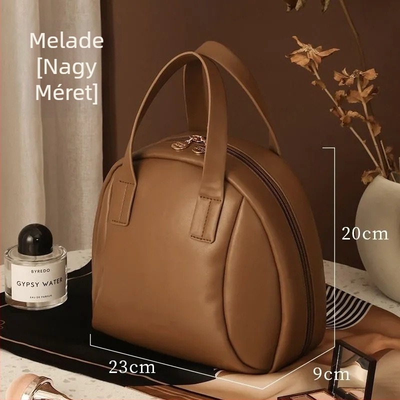 PU anyagú kozmetikai táska - vízálló, bővíthető, egyszínű design, poliészter bélés, nőknek
