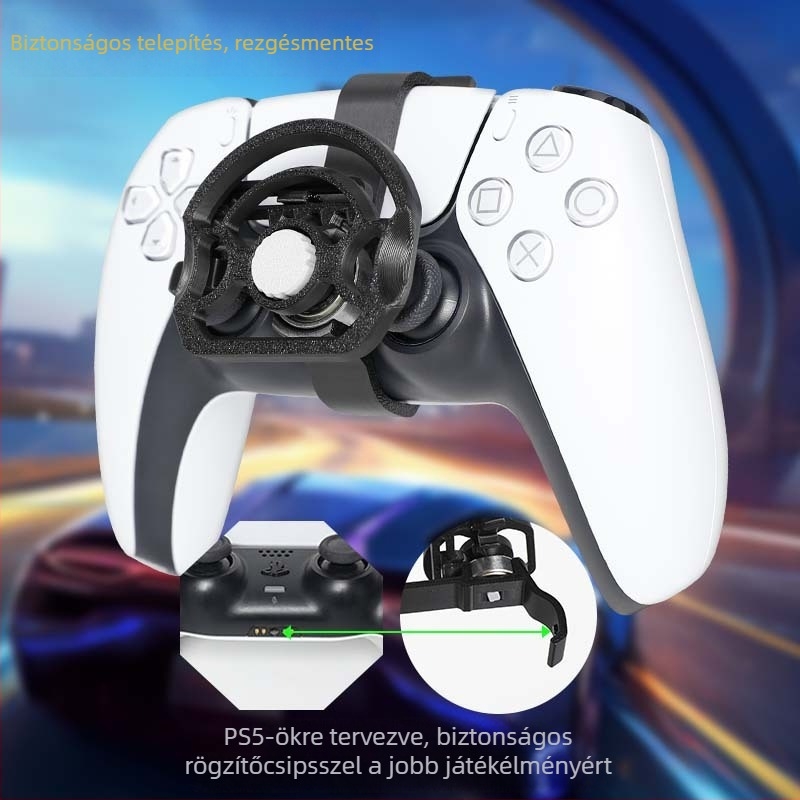 PS5 Slim Mini Versenykormány – Vezeték nélküli Type-C interfész, PC-kompatibilis, Kezdő szint