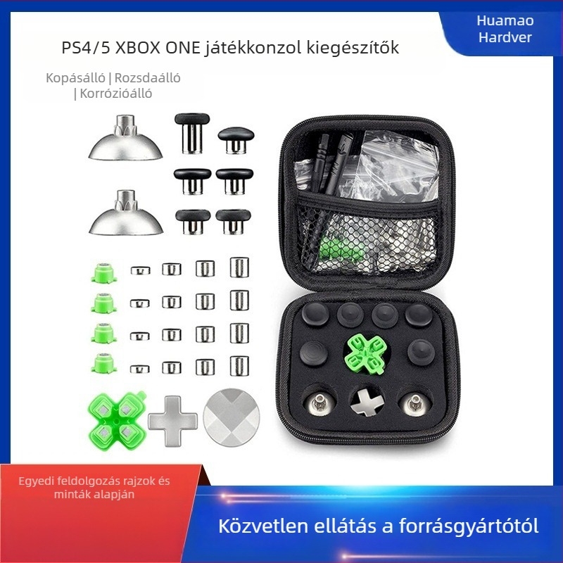 Játékjoystick PS4/PS5, Xbox One és Switchhez, fém gombokkal, rozsdamentes acél MIM technológiával