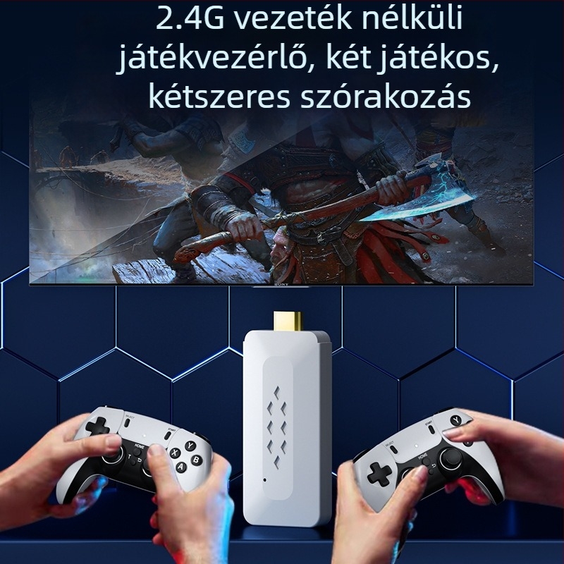 M22 játékkonzol — vezeték nélküli arcade kontrollert TV-hez, két játékos, 64GB/128GB, HDMI, PC-USB kompatibilis