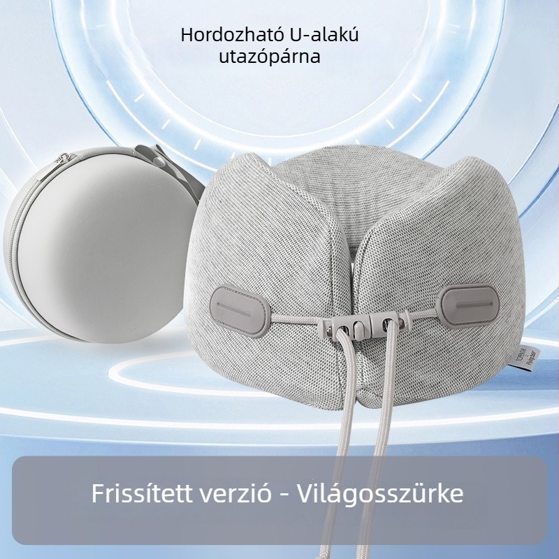 Népszerű U-formájú utazó párna memóriahabos nyakpárnával, ideális üzleti utazásokhoz, repülőn, irodai pihenéshez és hordozható autós alvópárna