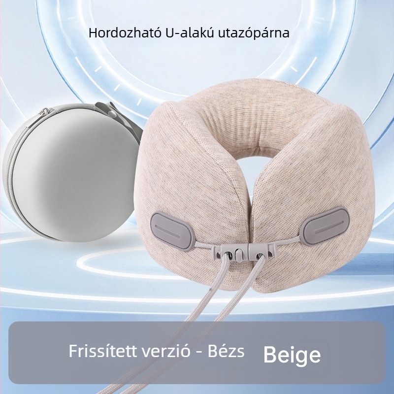 Népszerű U-formájú utazó párna memóriahabos nyakpárnával, ideális üzleti utazásokhoz, repülőn, irodai pihenéshez és hordozható autós alvópárna