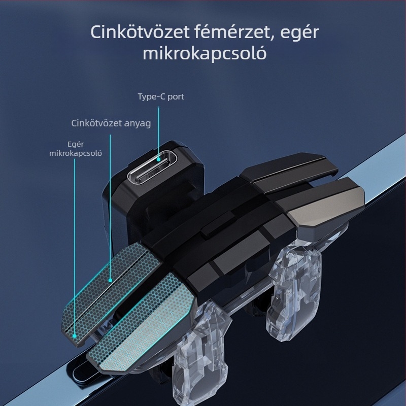 Mobil játékindító JS65 pulzáló automatikus tüzeléssel, USB-C interfész, ABS+chip, 60 g
