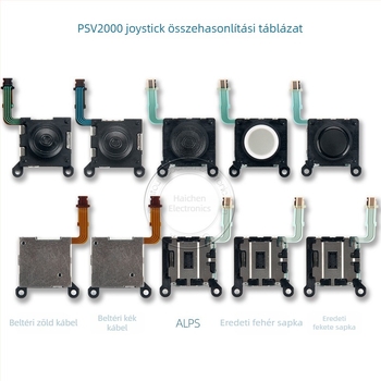 PSV2000 3D analóg joystick PSVita 2000-hoz – rezgésmentes, PCB+műanyag, 6 g