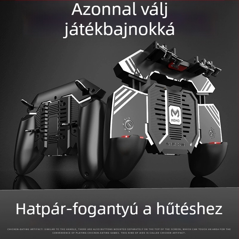 AK77 Hatujjú játékvezérlő ergonomikus kialítítással, hűtés hideg levegővel és power bank, kábeles PS/2 joystick erővisszacsatolással, ABS + fém, kompatibilis iOS és Android eszközökkel