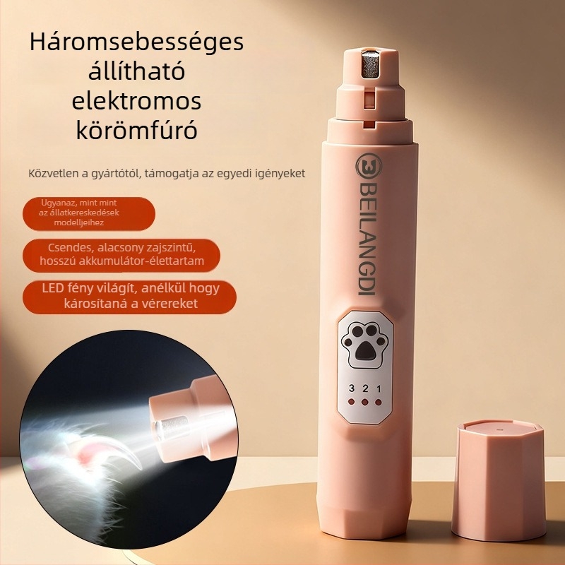 BEILANGDI elektromos háziállat körömreszelő – ABS, macska és kutya számára