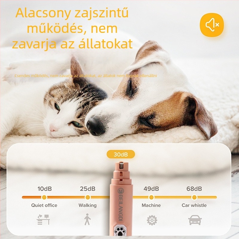 BEILANGDI elektromos háziállat körömreszelő – ABS, macska és kutya számára