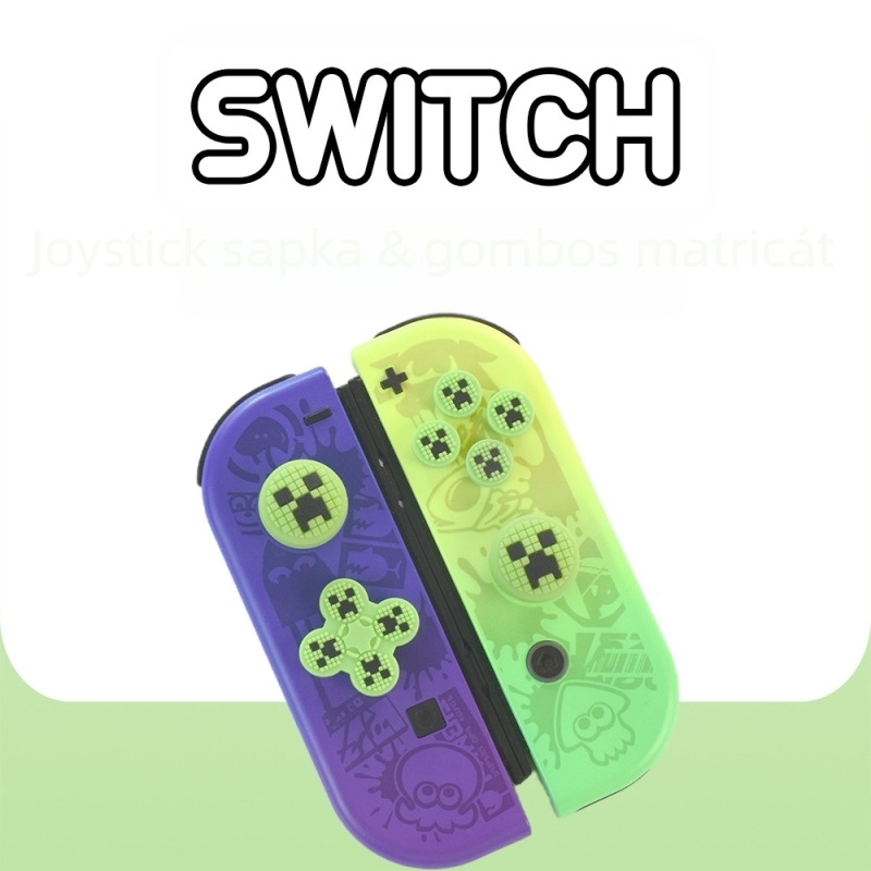 Szilikon joystick sapka Switchhez — védő sapka Joy-Conhoz, kopásálló, logó nyomtatva, testreszabható a rajzok szerint