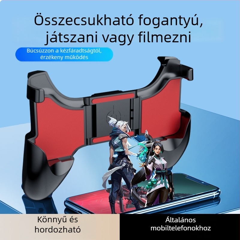 Játékkontroller S-01 érintőképernyős telefon interfész, ABS ötvözet test, rezgésmentes, telefon tartó (Modell: S-01; Interfész: Érintőképernyő telefon; Anyag: ABS ötvözet; Rezgés: Rezgésmentes)
