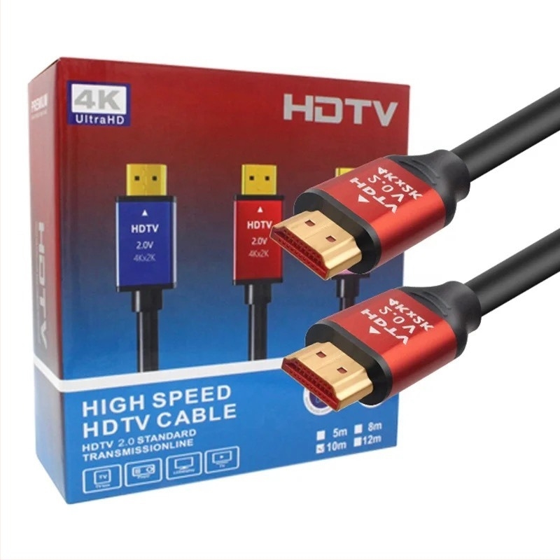 HDMI 2.0 kábel, 4K adatokhoz, 15 m hosszú, aranyozott csatlakozók, számítógéphez, TV-hez és monitorhoz, dekóderhez