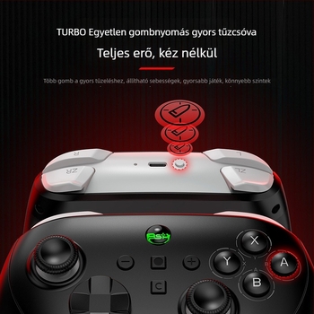 S13e vezeték nélküli Bluetooth játékkontroller, Type-C csatlakozás, Switch és PC-kompatibilis, ABS anyag, súly 238 g