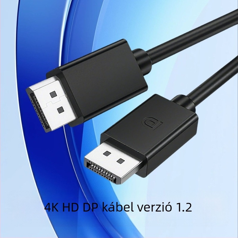 DisplayPort to DisplayPort kábel, 4K60Hz, rézvezető, nikkelezett bevonat, 1,8 m, PC-monitorhoz