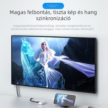 Lightning–HDTV videó adapter iPhone és iPad számára • Lightning interfész • 0.15 m kábel • OFC réz • nikkel bevonatú csatlakozó