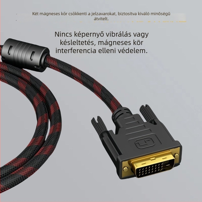 DVI-D 24+1 duál-link videókábel PC és monitor közé, adapterkábel, CCS vezeték, kézi forrasztás