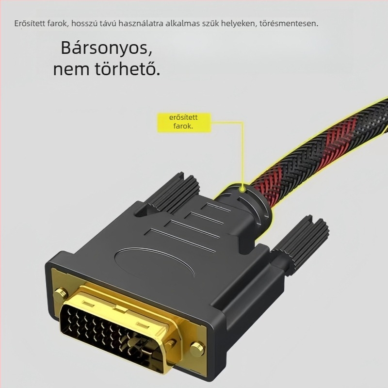 DVI-D 24+1 duál-link videókábel PC és monitor közé, adapterkábel, CCS vezeték, kézi forrasztás