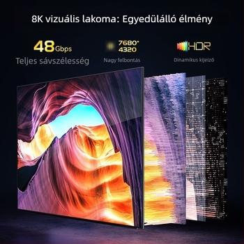 Optikai HDMI-kábel 2.1 verzió, PC-hez és vetítéshez, támogatja az 8K/4K60Hz-t