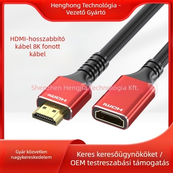 HDMI hosszabbító kábel, férfi–női, 4K kompatibilis, adapterkábel, hossz 1.5 m
