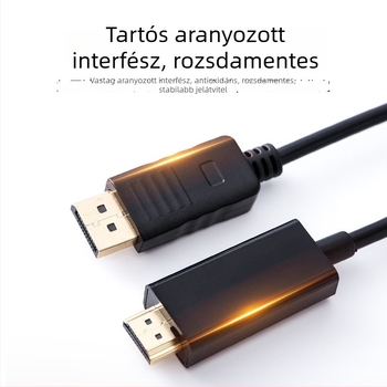 Mini DP–HDMI kábel, 1,8 m, réz vezetők, aranyozott csatlakozók, DP–HDMI adapter, HYX-48