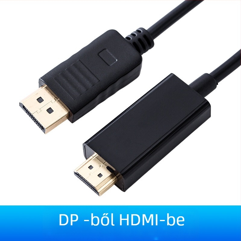 Mini DP–HDMI kábel, 1,8 m, réz vezetők, aranyozott csatlakozók, DP–HDMI adapter, HYX-48