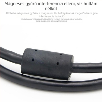 Mozgatható anyás VGA hosszabbító kábel, 30 cm, VGA3+6 HD videókábel, oxigénmentes réz, férfi- és női végződések