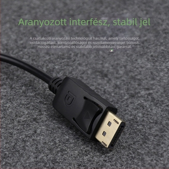 DisplayPort-kábel DisplayPorthoz, PC-től TV-ig, HD videó, 1,8 m