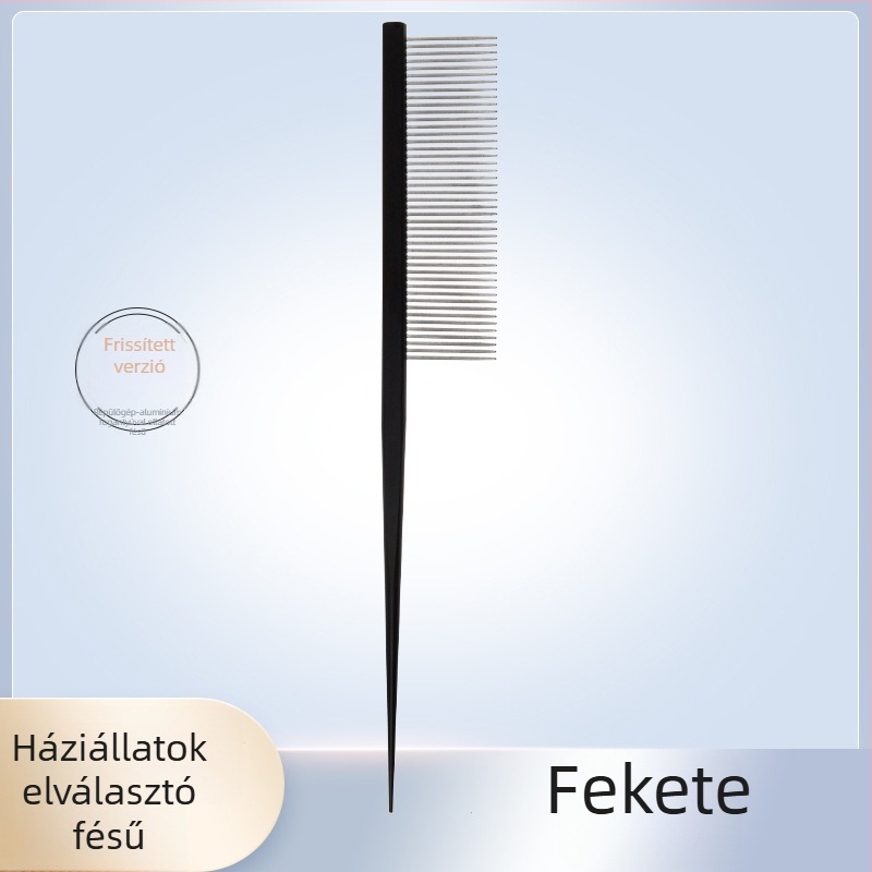 Kisállatok demarkációs fésű rozsdamentes acél tüskéivel, macskák és kutyák számára, hegyes fogak, magáncímke elérhető