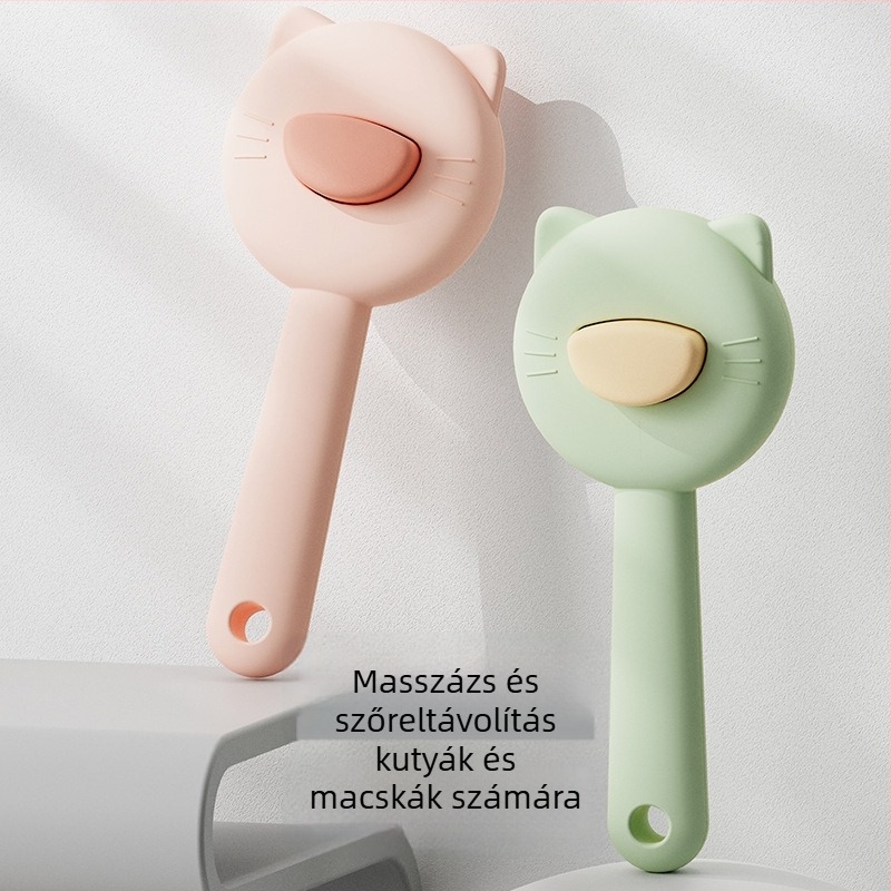 Kiscica alakú ápoló fésű háziállatok számára – masszázs és szőrszálak eltávolítása macskáknak és kutyáknak