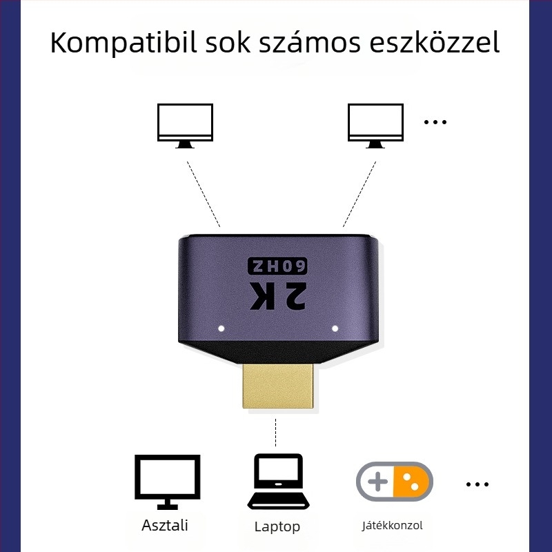 HDTV 1-2 osztó adapter ötvözetkábellel, HDTV interfész, adapterkábel, digitális eszközökhöz