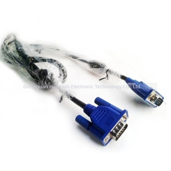 VGA-kábel, 15 tűs, réz vezetők, injektált formázású, modell 4+5VGA LCD monitorokhoz és notebookokhoz