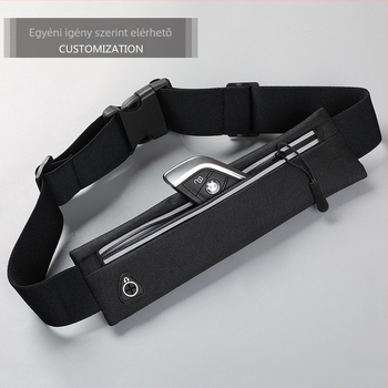 Uniszex deréktáska telefonhoz, poliészter, vízlepergető, lélegző, ultrakönnyű, lopás elleni védelem